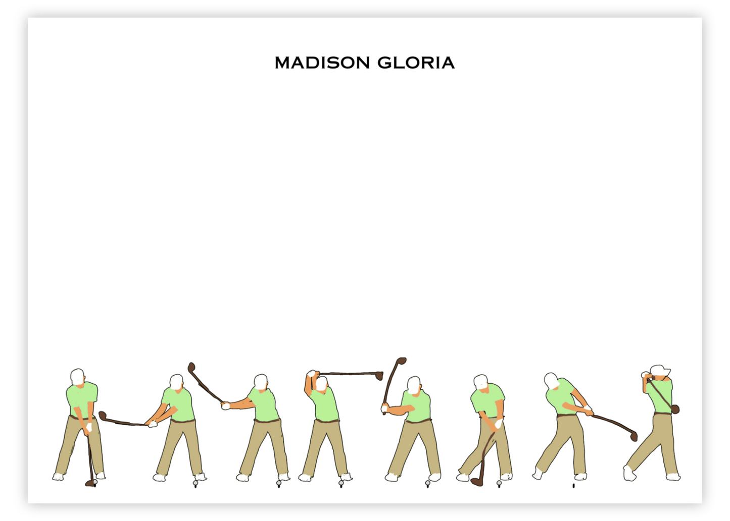 The Golfer Stationery Set