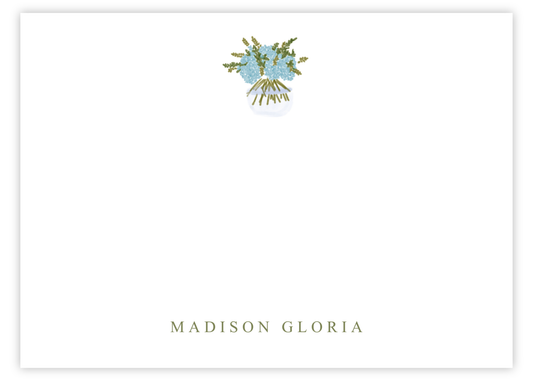 Blue Hydrangeas Stationery Set