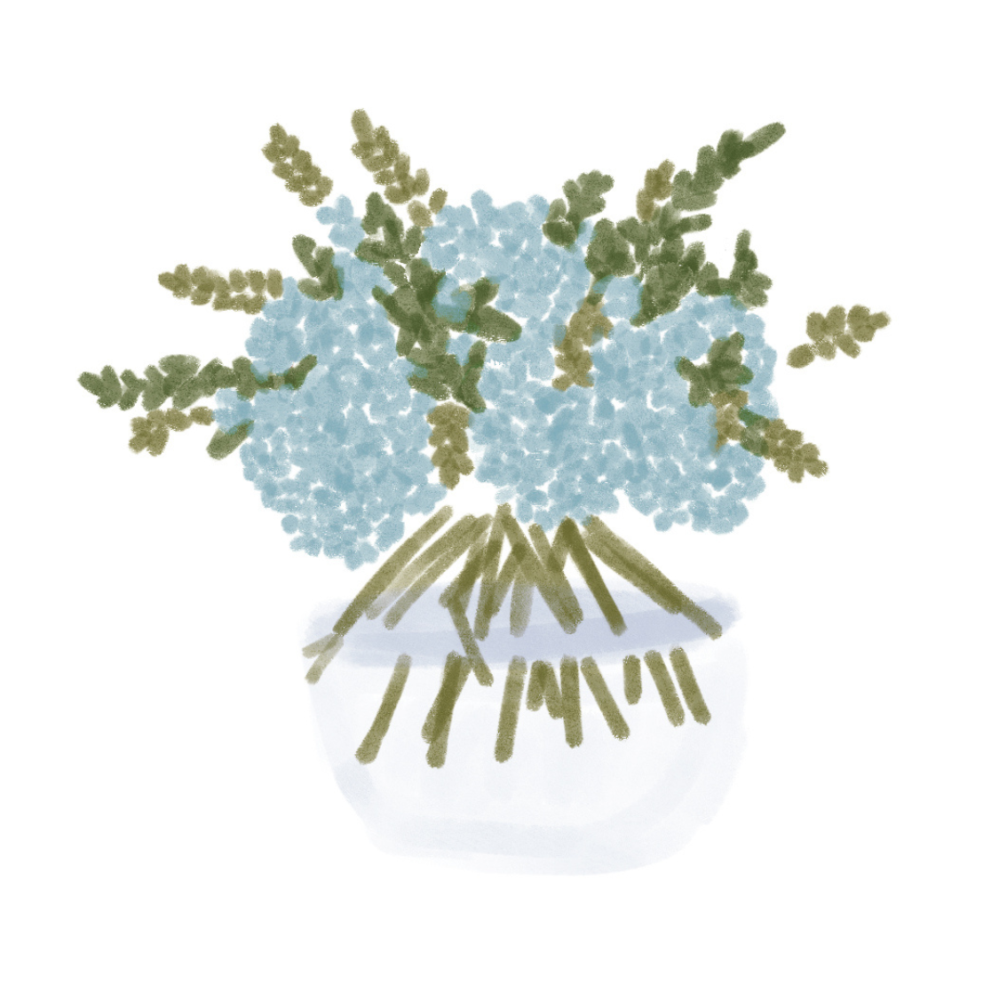 Blue Hydrangeas Stationery Set