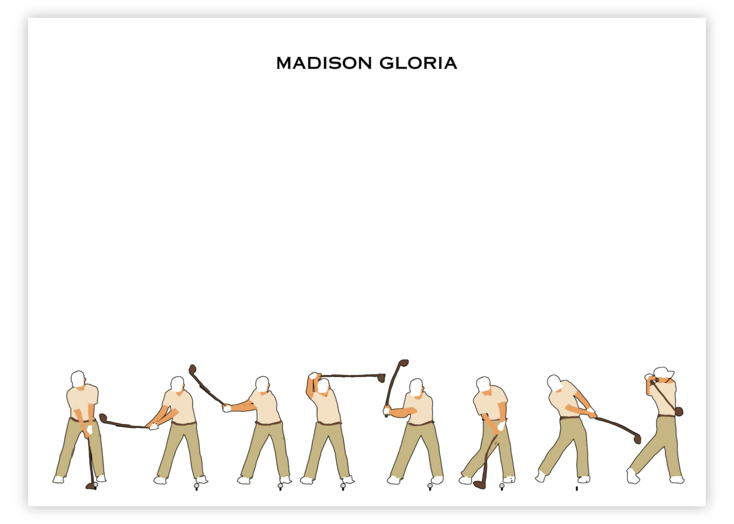 The Golfer Stationery Set