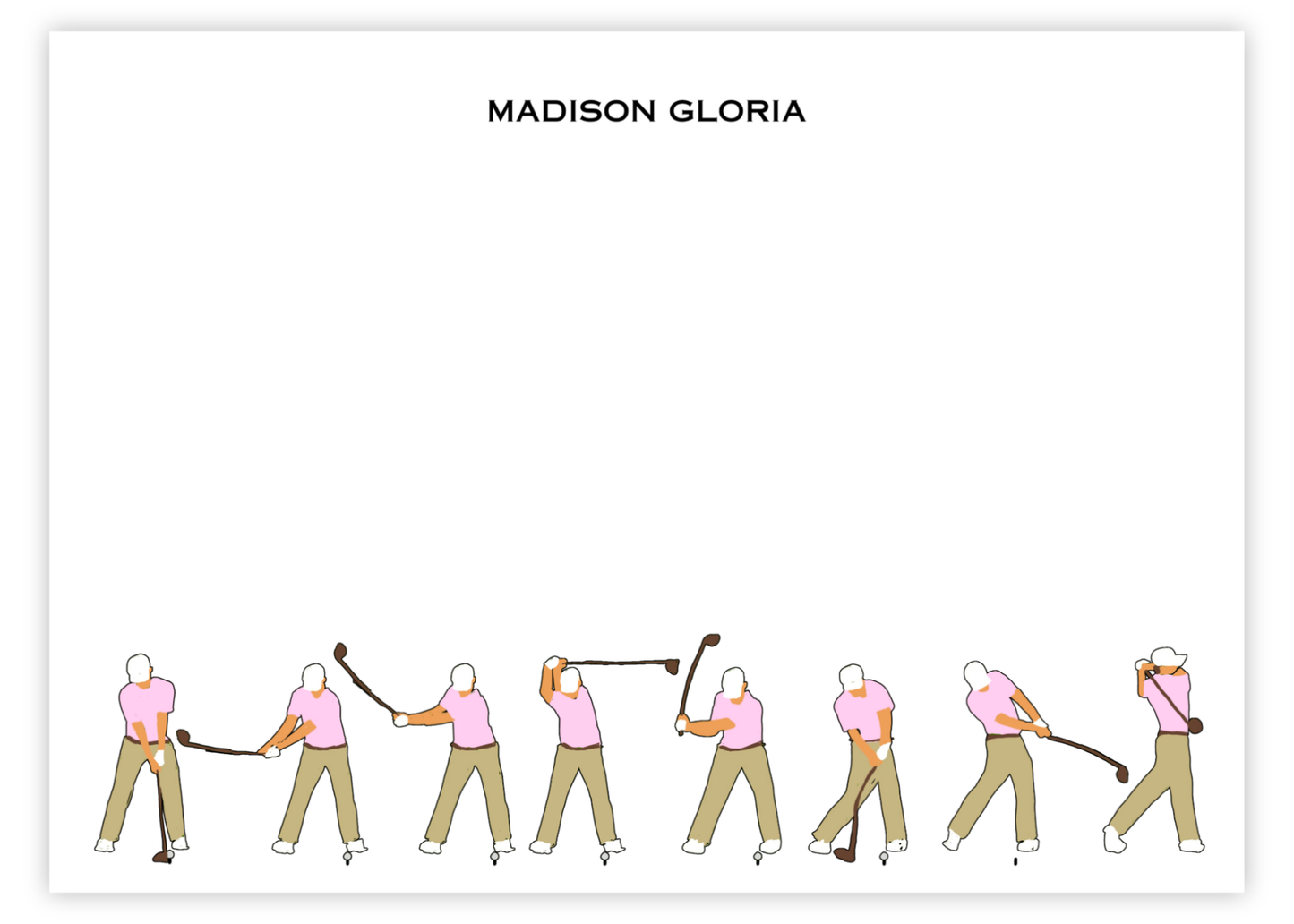 The Golfer Stationery Set