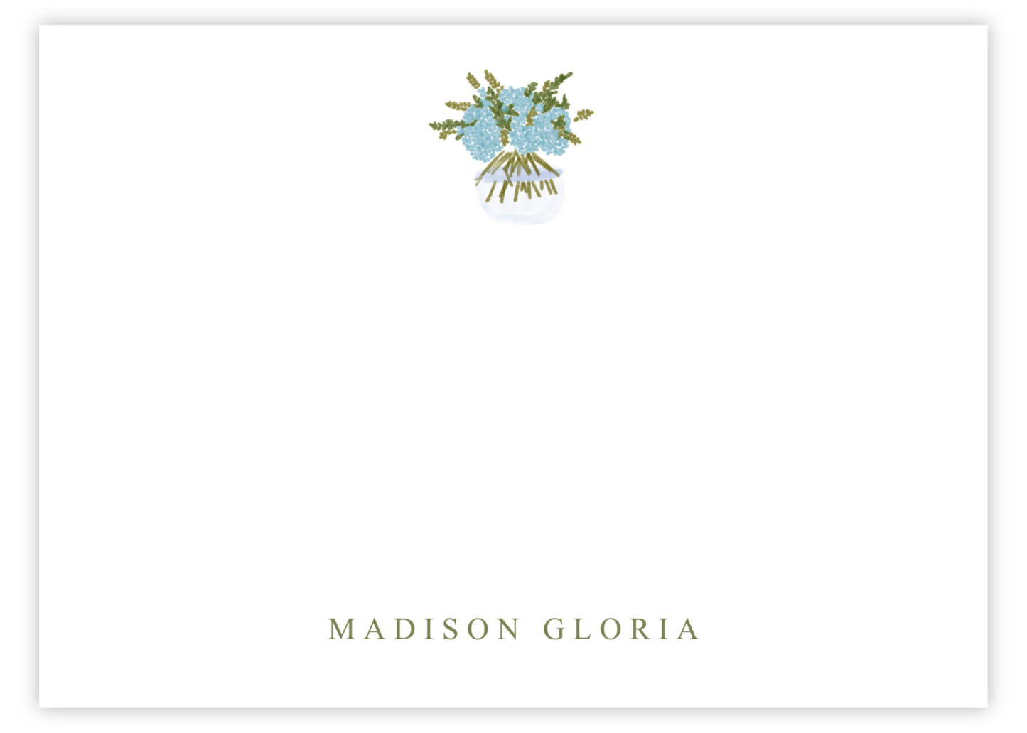 Blue Hydrangeas Stationery Set
