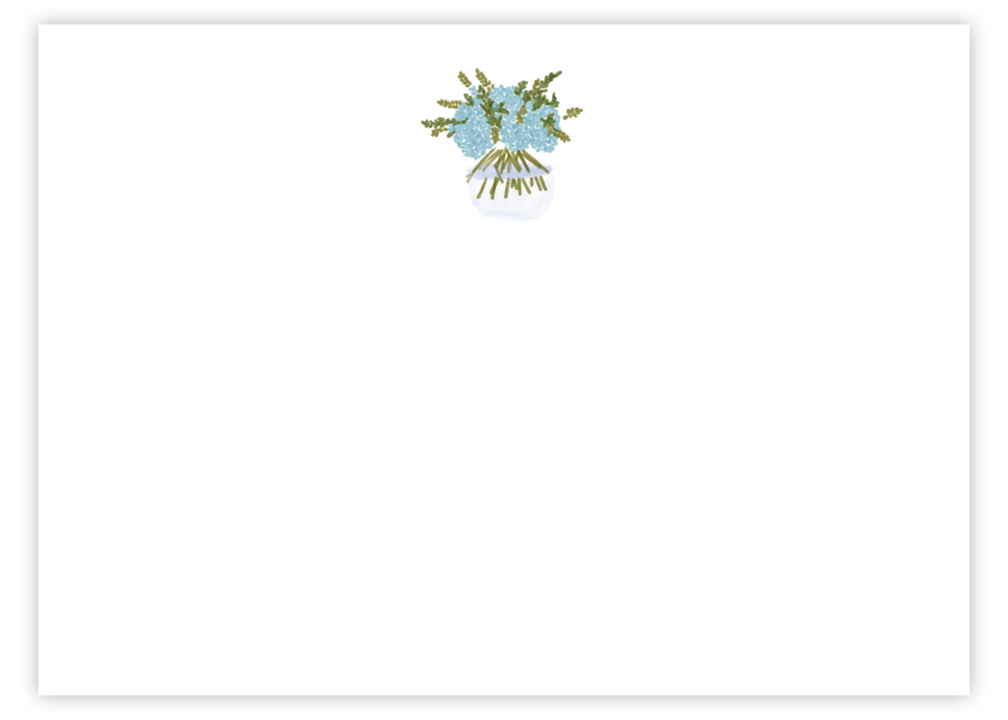 Blue Hydrangeas Stationery Set
