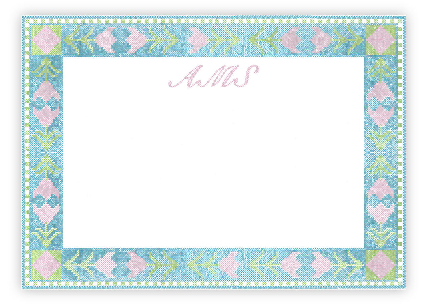 Needlepoint Garden Stationery Set