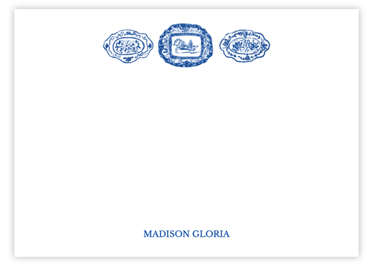 Porcelain Plates Stationery Set